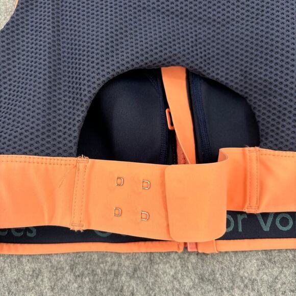 Outdoor Voices Powerhouse Sports Bra Front Zip Melon Dark Sky Blue S/M C Cup - Picture 6 of 10